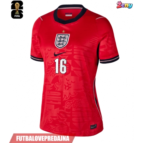 Lacne Ženy Futbalové dres Anglicko Kobbie Mainoo #16 MS 2026 Krátky Rukáv - Preč